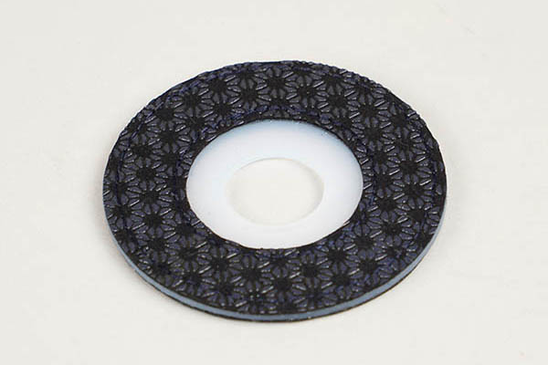 印伝風ツバ止め/菊（黒）