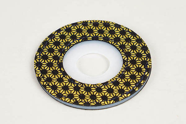 印伝風ツバ止め/菊（金）