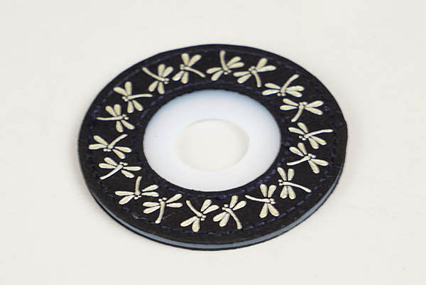 印伝風ツバ止め/とんぼ（銀）