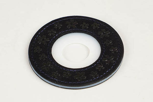 印伝風ツバ止め/さくら（黒）