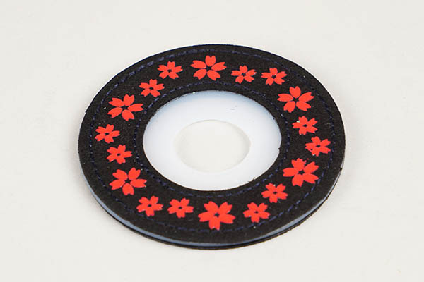 印伝風ツバ止め/さくら（赤）