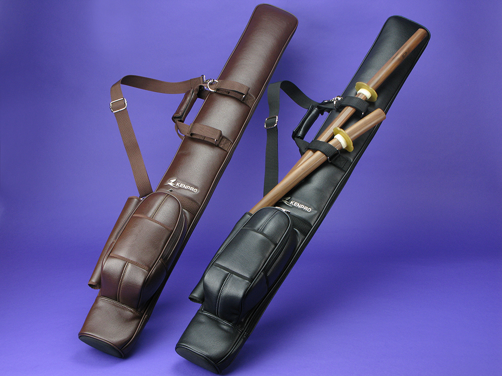 KENPROオリジナル 落ち着きのある大人の剣道竹刀袋「PROⅡ-B（木刀ベルトあり）」- 抜群の携帯性能。茶色(ブラウン)/黒色(ブラック)あり。  | KENPRO（ケンプロ）