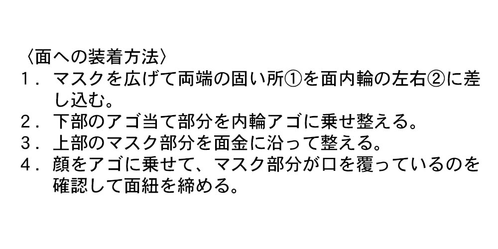 着脱かんたん！面マスク剣道用