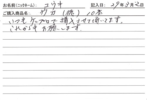 竹刀(徳)１０本を購入した人の口コミ